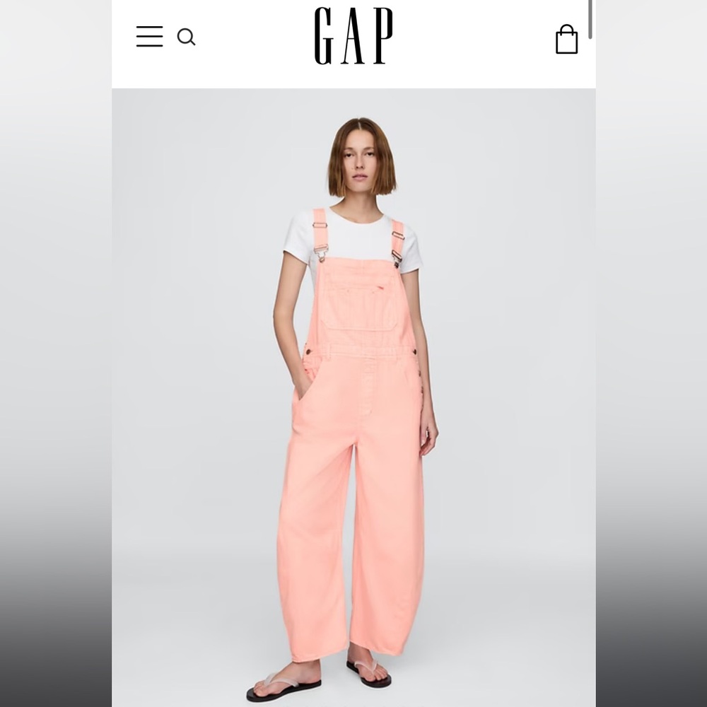 GAP Women's Light Pink Jeans Overalls